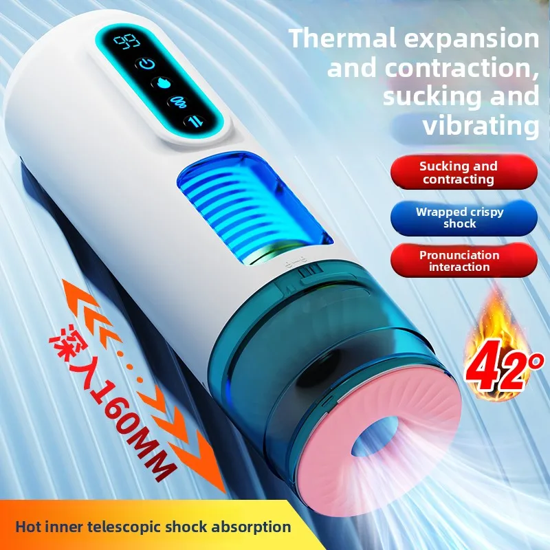 Automatic Male Masturbator Cup 9 Sucking Telescopic Modes Vibrator Pocket Pussy Stroker Blowjob Penis Pump Sex Toys For Men