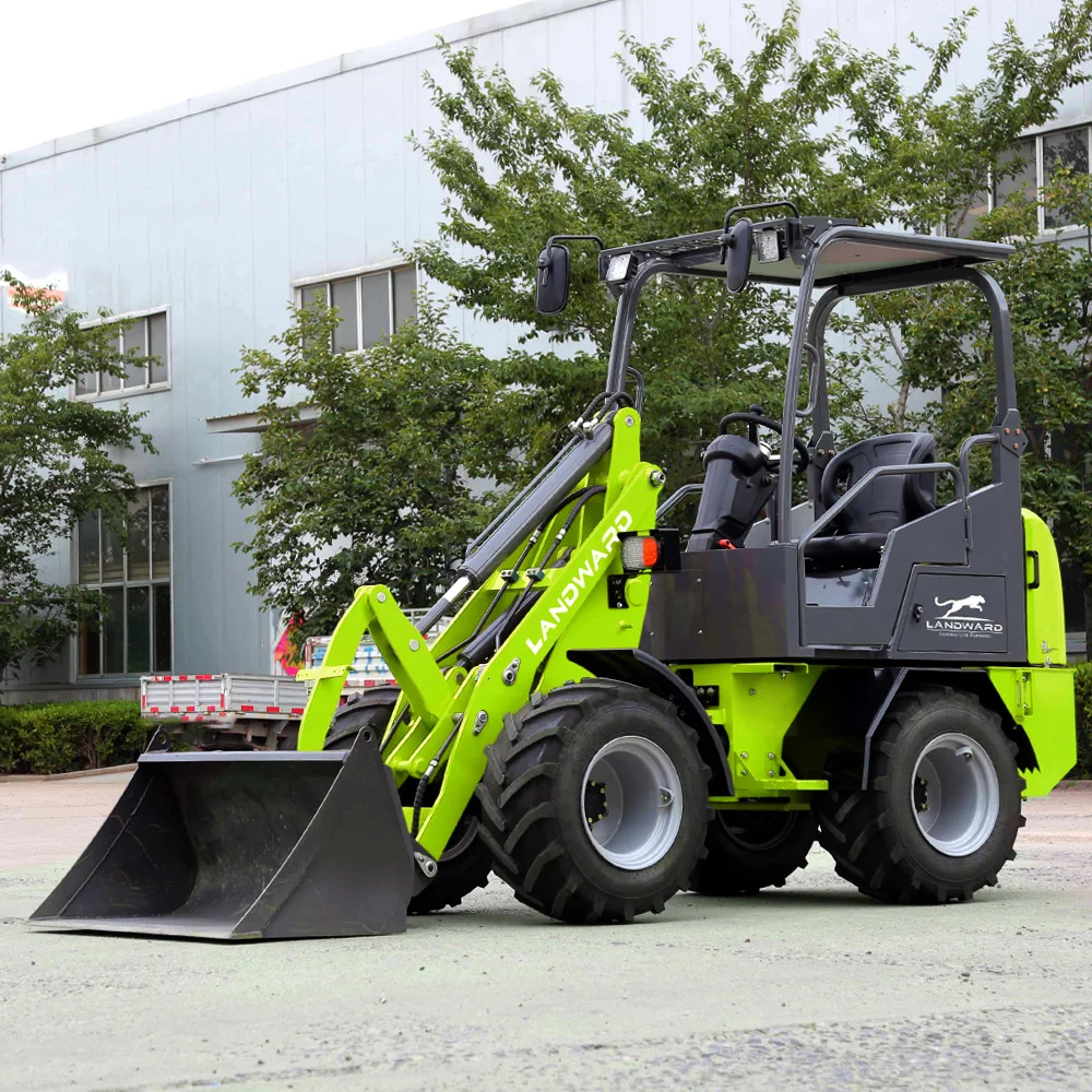 

4×4 Wheel Hill Descent Control New Energy Loader 608E Small Road Snow Clearing Vehicle High Power Electric Loader Customized
