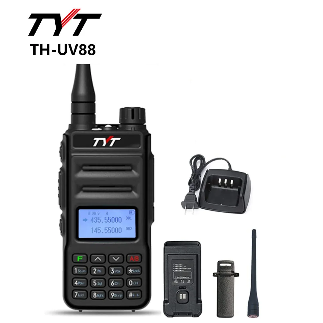 TYT TH-UV88 VHF/UHF 5-Watt 1400mAh Portable Two Way Radio, Long Range Rechargeable Walkie Talkie (Amateur)