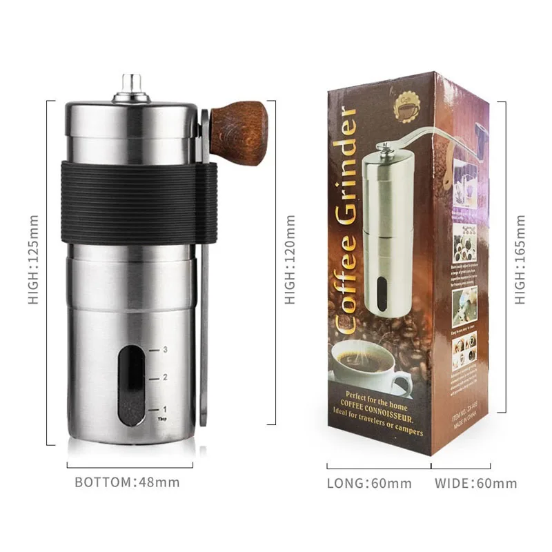 เครื่องบดกาแฟแบบพกพาปรับการตั้งค่า Conical Burr เครื่องบดสำหรับหยดกาแฟ Espresso French Press