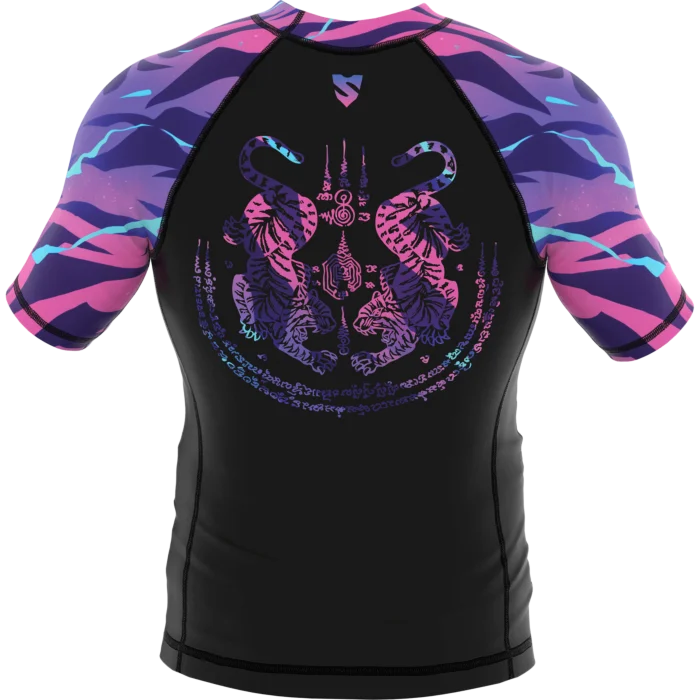Men Athletic Top, Lightning Camo Warrior Graphic, Milk Silk, Slim Fit, Skin-Friendly, Breathable for Jogging Casual Daily Wear