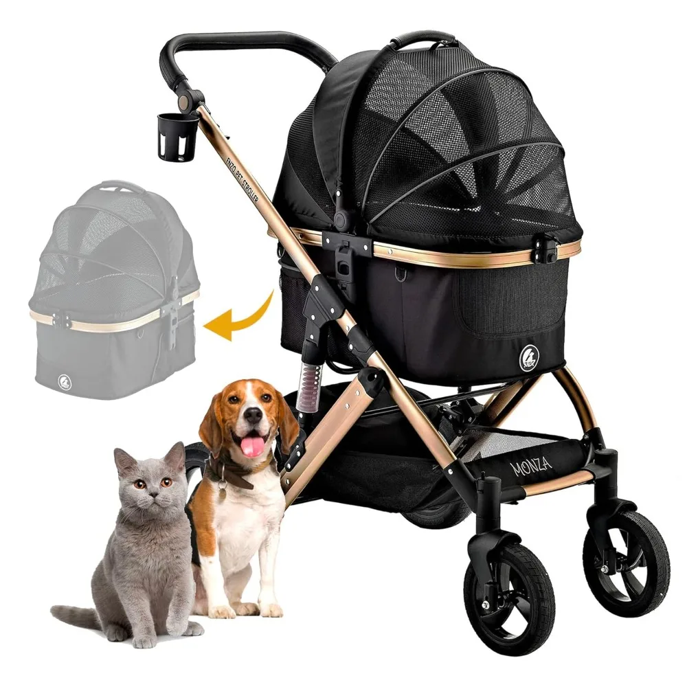 

Monza Luxury 3-in-1 Stroller, Travel Carrier, Car Seat for Pets