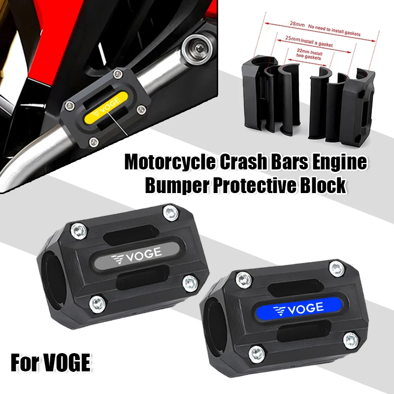For Voge DS525X DS900X DSX 525 DSX 900 Voge 500AC 500DS 300DS Motorcycle Engine Guard Bumper Block Crash Bar Protection