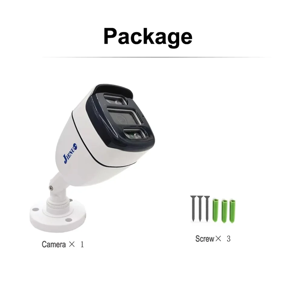 POE Camera IP 4K 5MP 4MP 8MP Waterproof Security Night Vision Video H.265  Onvif Bullet CCTV Home Cam Surveillance Onvif JIENU