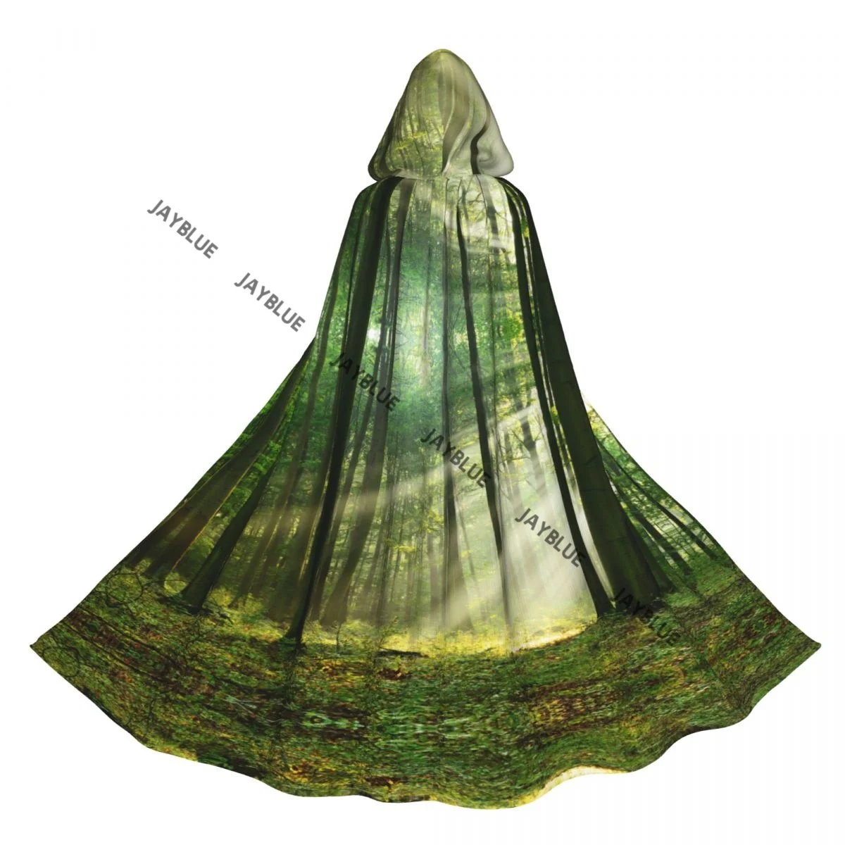 Long Cape Cloak Forest Sunlight Landscape Hooded Cloak Coat Autumn Hoodies