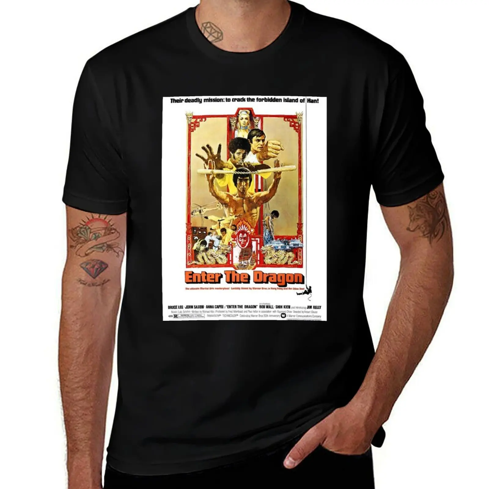 

Enter the Dragon T-Shirt cotton graphic tees plus size tops heavyweights tshirts for men