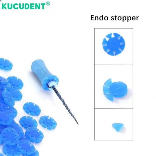 Imagen 2 del producto 100 Uds Dental Endo conducto radicular tapón de archivo desinfección marcado círculo anillo conteo goma limas de silicona tapón de endodoncia