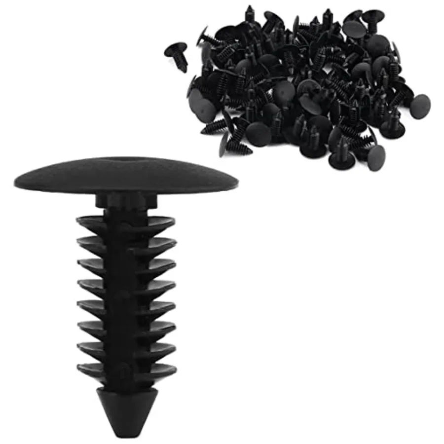

7mm 100 Pcs Auto Car Fender and Bumper Shield Fastener Clips for GM #1605396, 1595864; Chrysler 6030441; Ford 388577S, W705589-