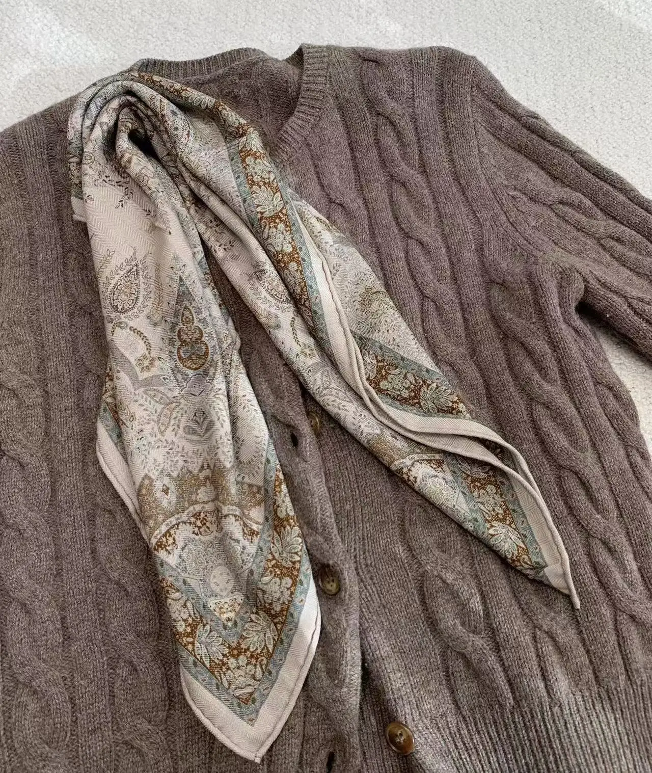 Wool Scarf Men - Шерстяной шарф-бандана 2026 из шелка и