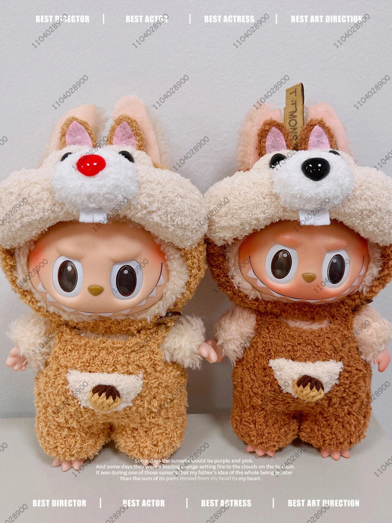 

Labubu The Monsters Disney Микки Маус Чип и Дейл Костюм Кукольная Одежда Оригинальная Реплика Виниловой Куклы Фигурка Сумка Очарование