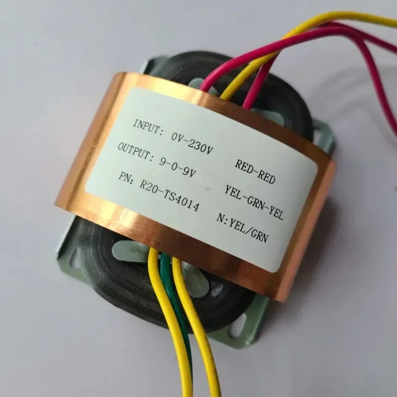 

Трансформатор R Core 30 Вт, двойные трансформаторы 9 В R20, преобразователь напряжения 230 В в 9 В-9 в А, медный защитный аудио усилитель