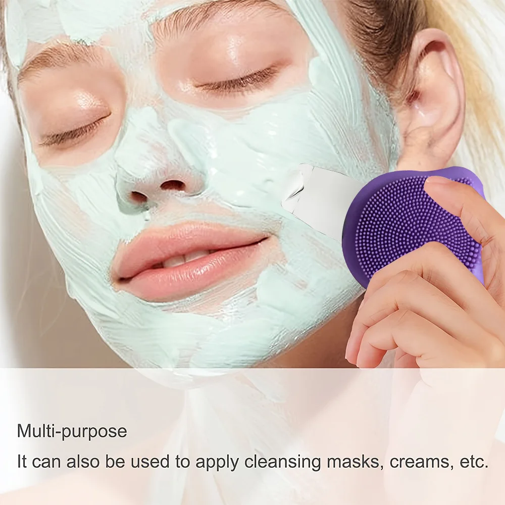 Depurador facial de silicona 2 en 1 con forma de pata de gato y eliminación de espinillas para el cuidado de los poros, cuidado de la piel suave y limpieza de maquillaje con cerdas suaves