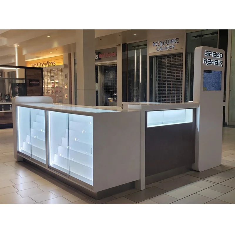 

Custom. high quality wooden kiosk for retail phone modern mobile phone kiosk accessories