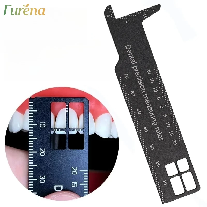 AZDENT Dental Precision Measuring Ruler Orthodontic Tooth Gap Photography Medical Tool Aluminium Alloy Dentistry Measure Gauge