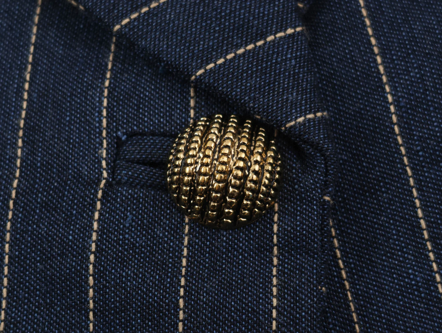 BSAY Retro College Damen Gestreifter Blazer mit Reverskragen, Doppelreihig, Zierknöpfe, Schmale Passform, Kurze Anzugjacke, Lässige Oberbekleidung – Detail 14