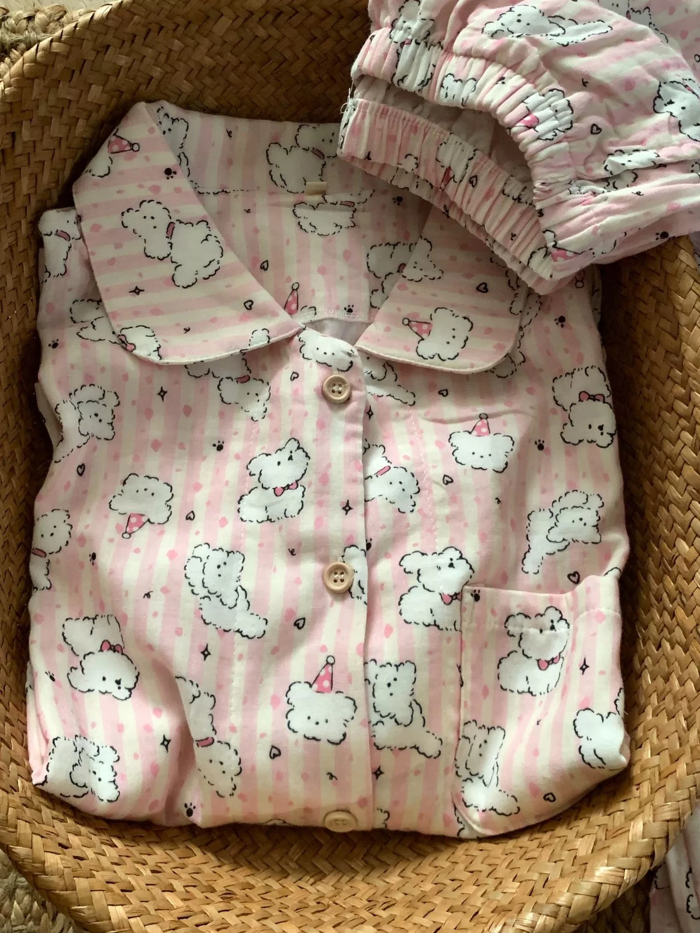 Japanese Girl Ins Cartoon Cute Pure Cotton Double Yarn Pajamas Long Sleeves Loose Casual Soft Comfortable Outdoor Loungewear Set