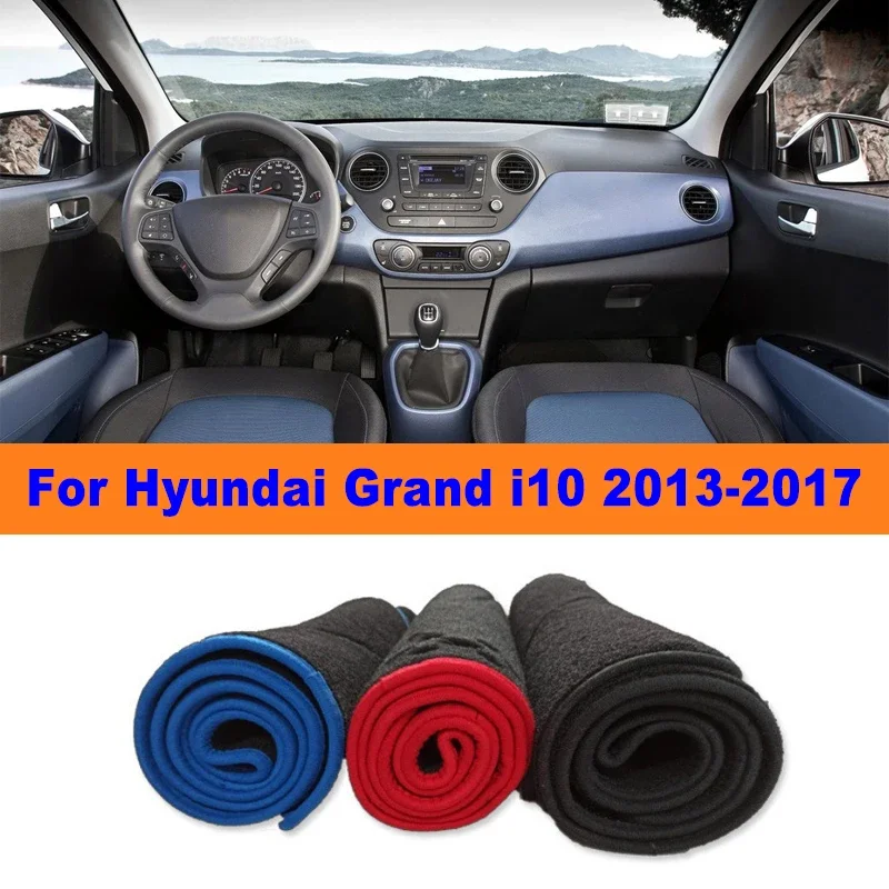 

Anti-Glare Dashboard Cover Dash Mat Non-Slip Sun Shade Pad Interior Protector For Hyundai Grand i10 2013-2017 Car Accessories