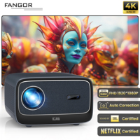 4K Projector Netflix Licensed Android Movie Proyector 2500 ANSI Dolby Auto WiFi BT5.0 Focus Home Cinema Video Outdoor proyector