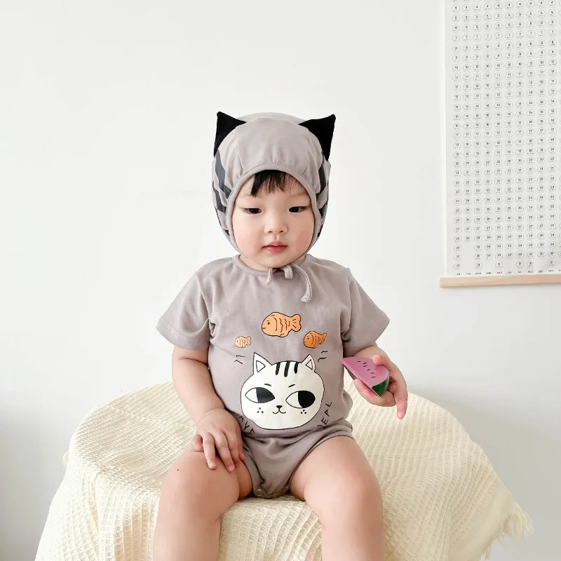 Baby Bodysuit Newborn Boy Girl anime Cute Cat Jumpsuit Cotton Infant Outfits Safe Soft Romper Children Gift Toddler Baby clothes