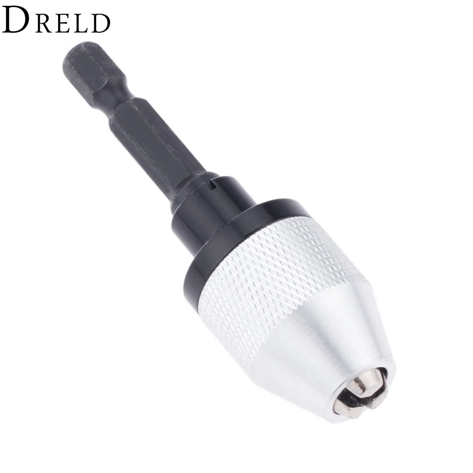 

DRELD 1pc 0.3-6.5mm Keyless Conversion Chuck 1/4" 6.35mm Hex Shank Drill Bit Chuck Screwdriver Impact Driver Adapter Converter