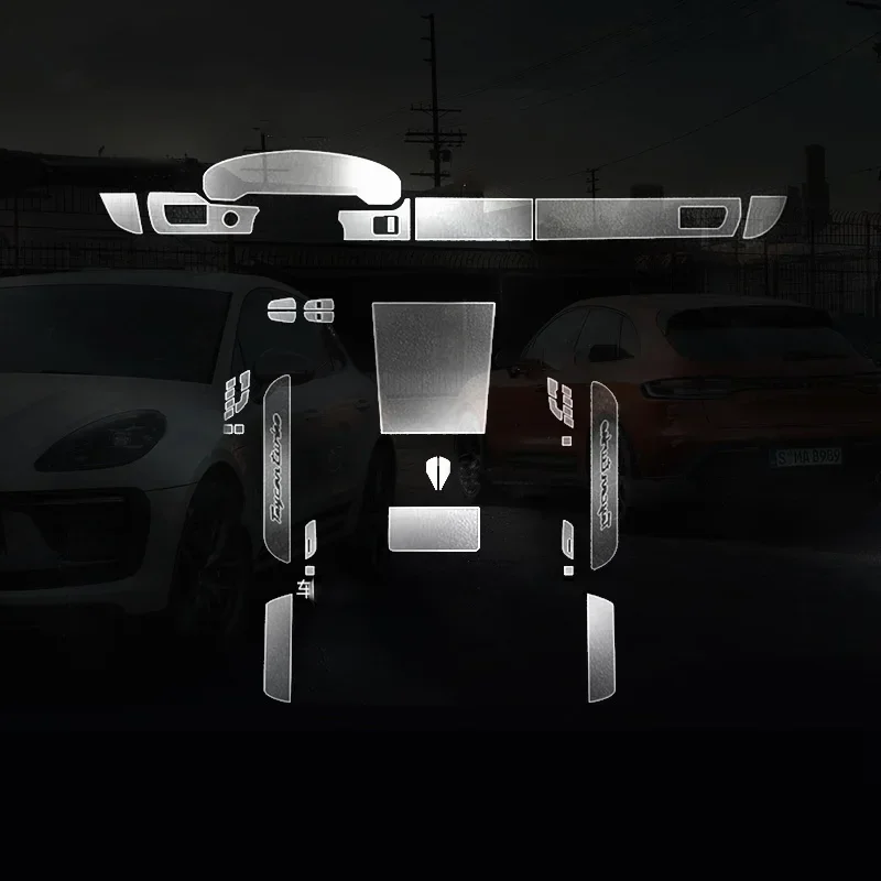 

Прозрачная защитная пленка из ТПУ для Porsche Taycan 2020-2023, внутренняя наклейка, центральная консоль, навигатор, снаряжение, дверь, автомобильные аксессуары