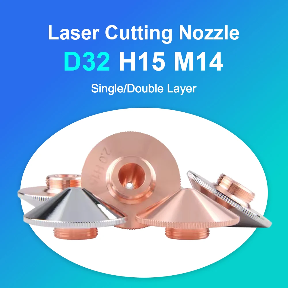 

Headr Raytools Laser Nozzle Dia32 M14mm BM111 BM110 BT240S Laser Head Nozzle for Raytools Bodor Laser Machine Cutting Nozzle