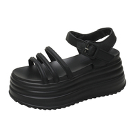 Heel 8cm Sandals Women Shoes Beach Shoes Hook Loop Women New Fashion Summer Shoes Slides platform Wedges Sandals Sandalias Mujer