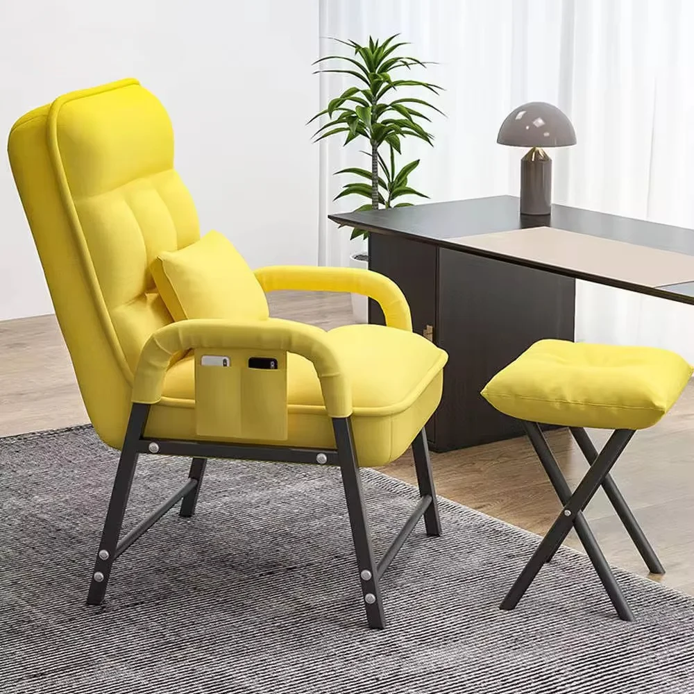 Modern Design Factory Outlet Reclining Leisure Office Chair Foldable Fabric Backrest Sofa Chair for Home Furniture or Park Use