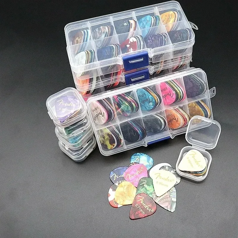 18/50/100Pcs Guitar Picks Paddle Pieces Multicolor Mixed ABS Premium Plastic Picks for Acoustic Electric Guitars Bass or Ukulele