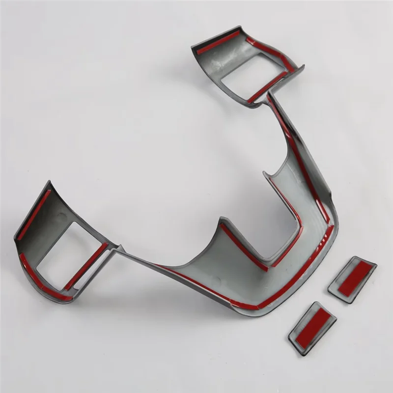 Para Toyota Fortuner Hilux 2024 ABS fibra de carbono protector para volante de coche molduras de Marcos decoración accesorios interiores-N25R