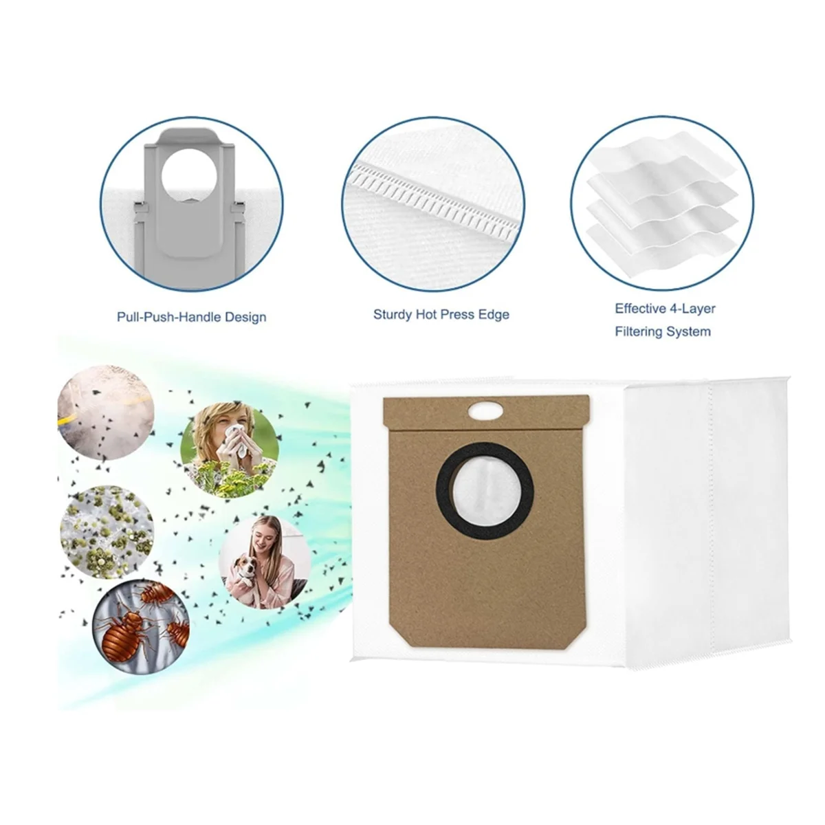 

12 шт. мешки для пыли для HG4 Hydro Pro/HG4 Hydro Sweeper, аксессуары, мешки для пыли, прочные и работает хорошо