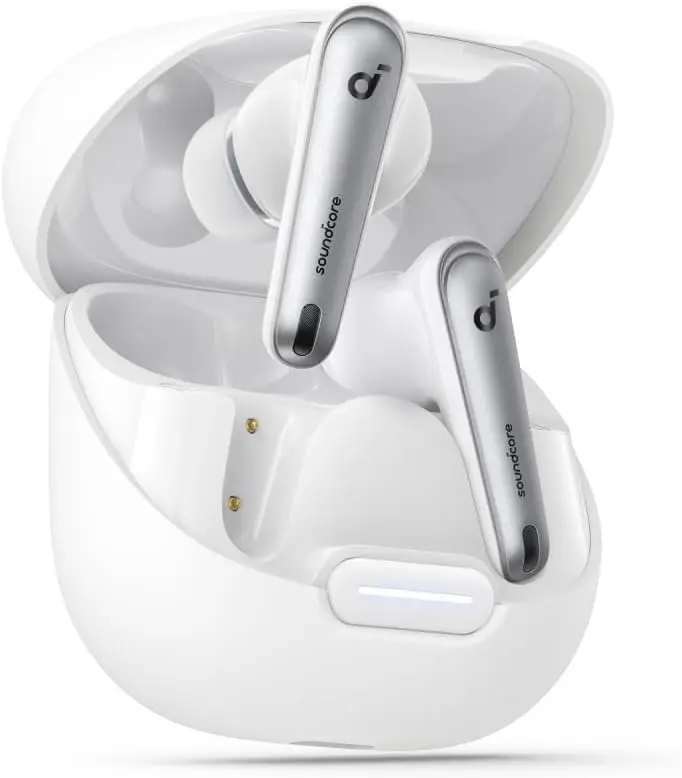 Soundcore by Anker Liberty 4 NC Wireless Earbuds, 98.5% Noise Reduction, Adaptive Noise Cancelling to Ears and Environment, Hi-Res Sound, 50H Battery, Wireless Charging, Bluetooth 5.3