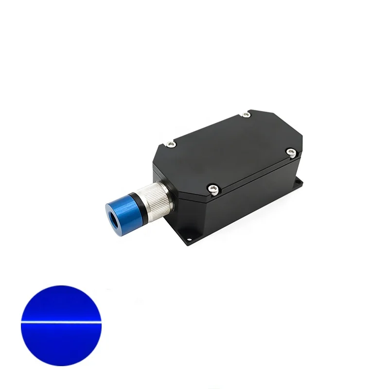 Hot Selling High Stability Adjustable Focusing 450nm 1.2W 1200mW Industrial Grade Powell Lens Blue Line Laser Diode Module