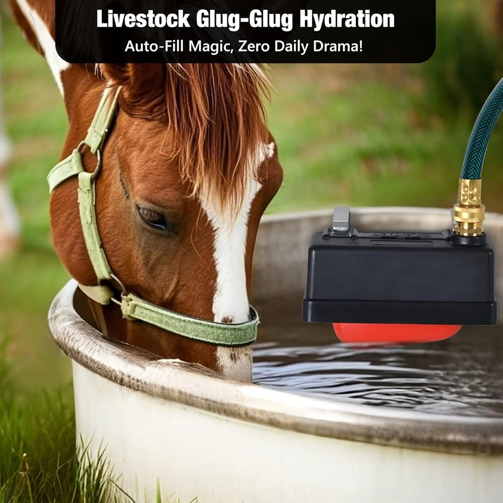 A78I Water Trough Float Valve, Water Tank Float Valve for Livestock Horse Cattle Goat Farm, Automatic Horse Waterer