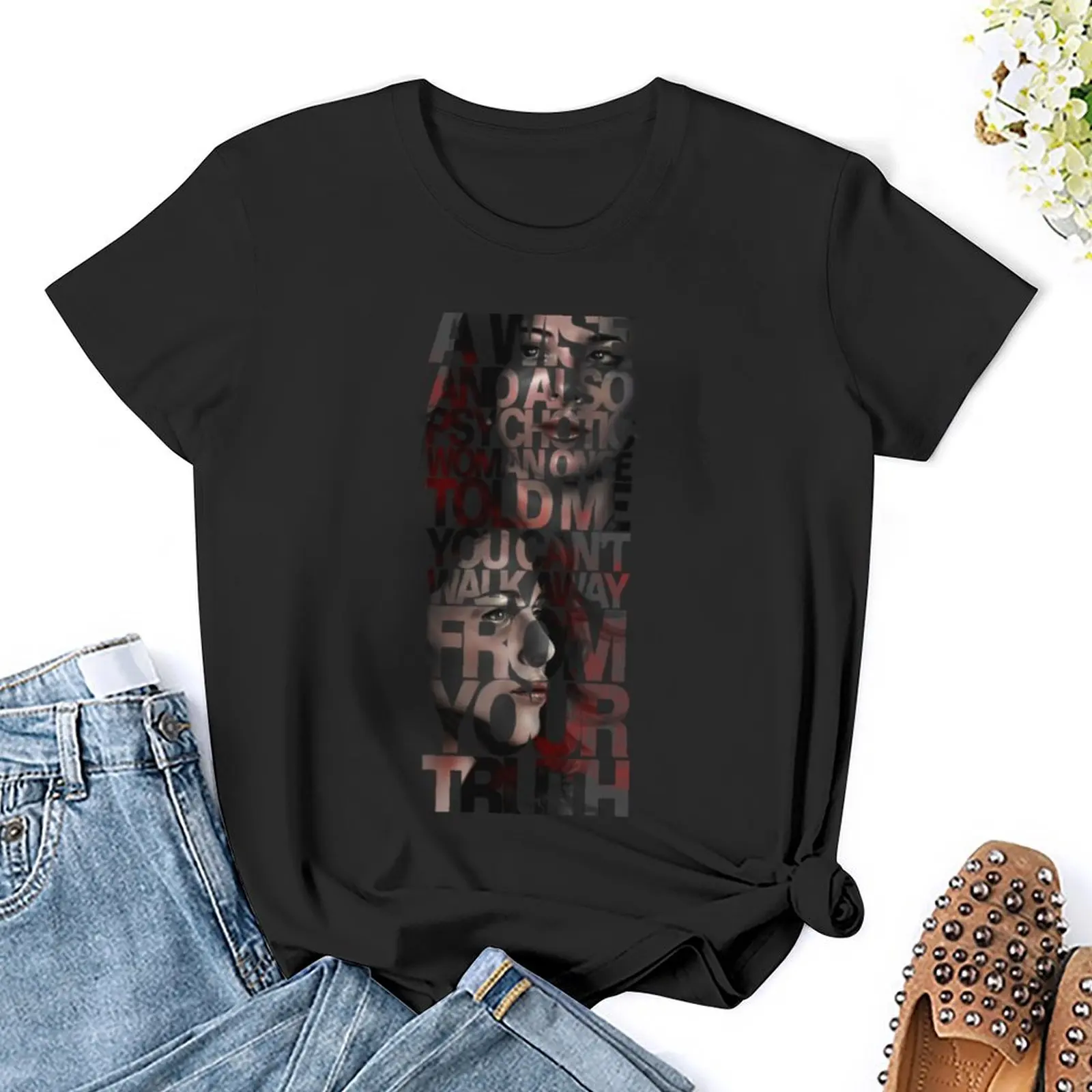You Can't Walk Away From Your Truth T-Shirt summer tops vintage clothes shirts graphic tees white t shirts for Women
