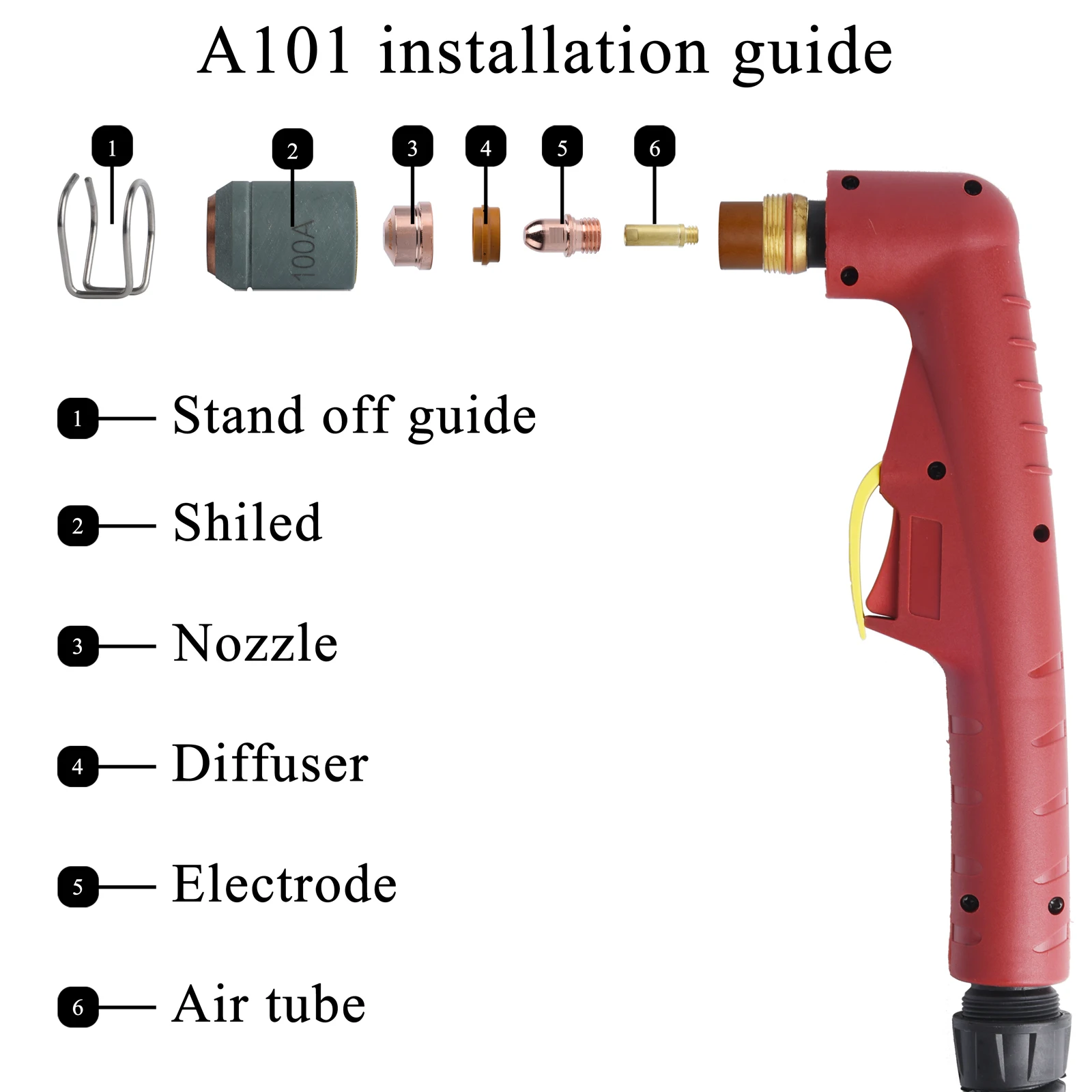 A101 Air Plasma Cutter Cutting Torch Head Body Machine For A101 A141Cutting Torch Cutting Machine