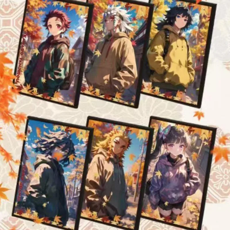 Venta al por mayor colección Demon Slayer Hemu Cultural Raster acrílico lindo versión Q colorido regalo de verano naipes