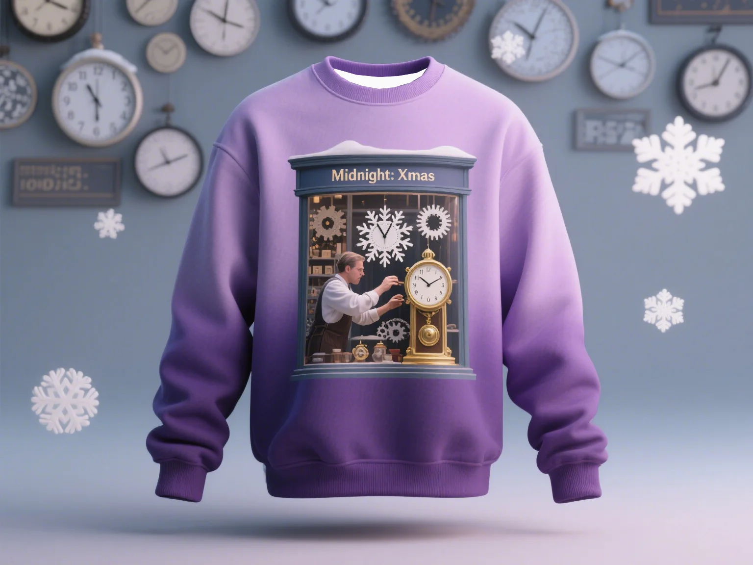 شتاء دافئ عيد الميلاد الجرافيك طباعة البلوز جولة الرقبة للنساء عطلة مريحة لينة عارضة السترة الفنية قمة الموضة