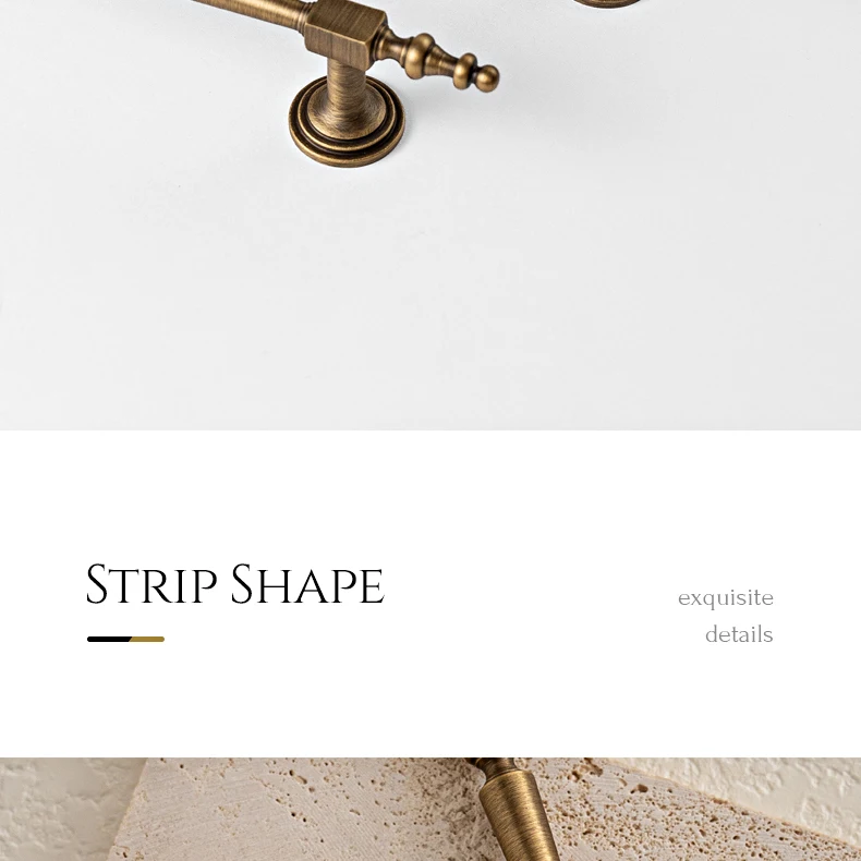 Antique brushed brass cabinet handle 18