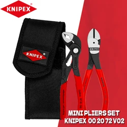 KNIPEX 00 20 72 V02 Mini Pliers Set KNIPEX Cobra High-Tech Water Pump Pliers 87 01 150 High Leverage Diagonal Cutter 74 01 160