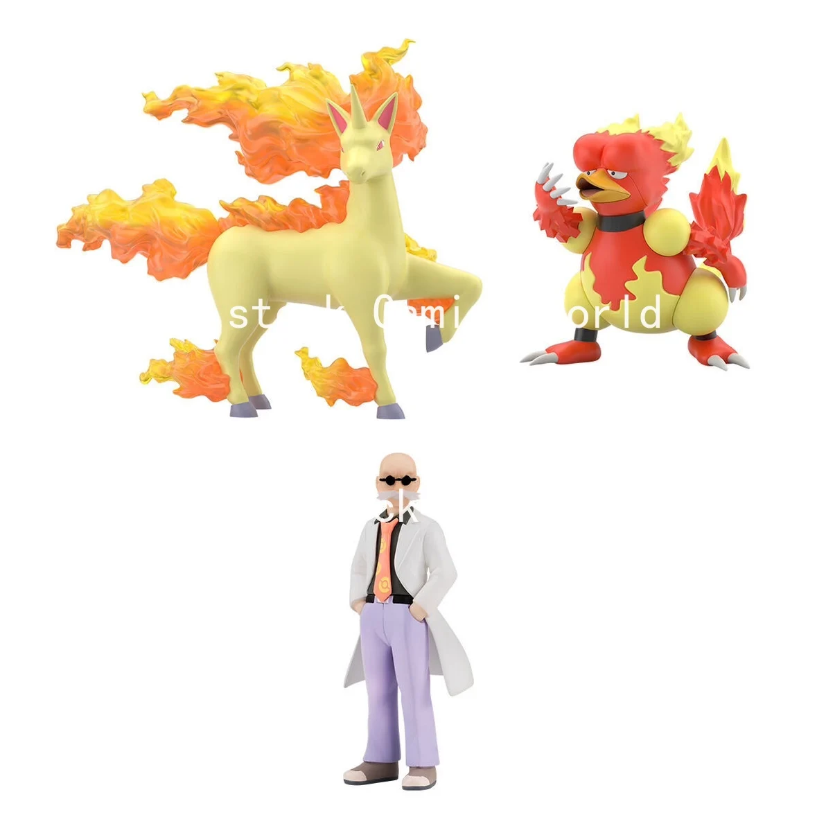 Bandai Scale World Kanto Dr. Daming Kanto Region Blaine Rapidash Magmar Action Figure Region Charizard Blastoise Venusaur Samue view 6