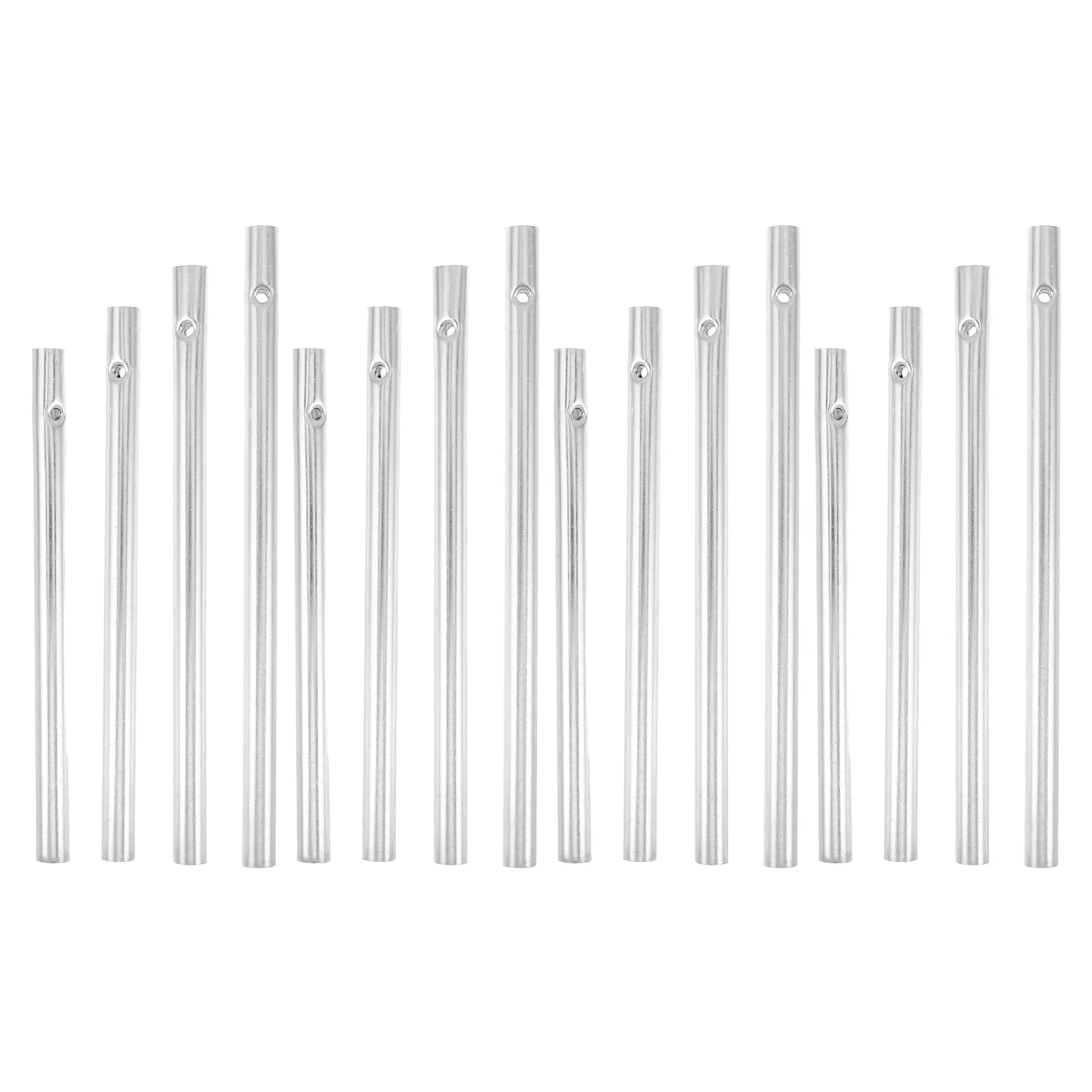 

16pcs Outdoor Wind Chimes: Extended Aluminum Tube Wind Chime Repair Kit Deep Tone Metal Pipes For Garden Hanging Decor