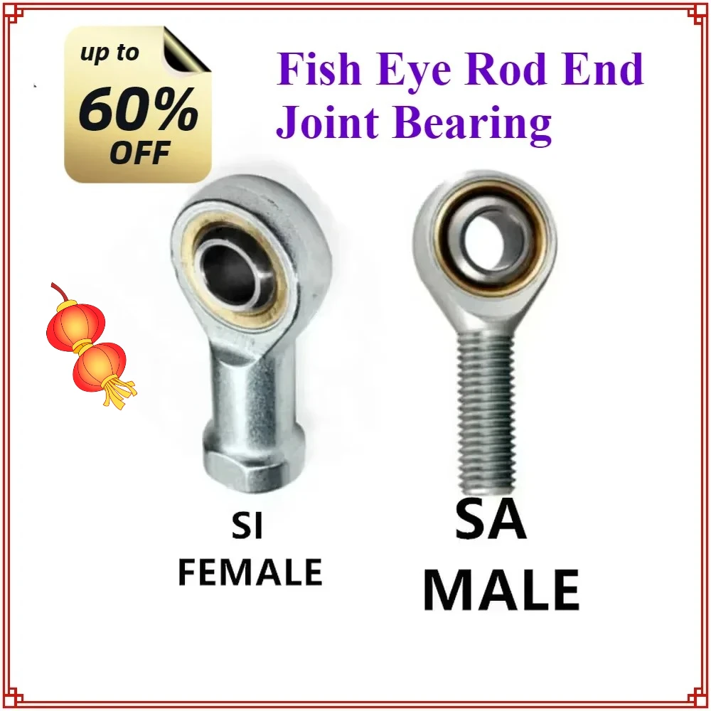 

8 шт. Шарнирный подшипник стержня «рыбий глаз», SI5 6 8 10 12 14 16 18 20 22 25 Мужская левая внутренняя правая резьба SI6 T/K SA6