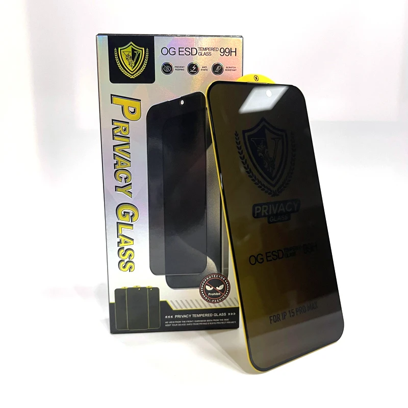 

50pcs For IPHONE air 17 16 15 14 13 Pro Max 12 Mini 11 Pro XR XS MAX 7 8 Plus 99H ESD Privacy Tempered Glass Screen Protector