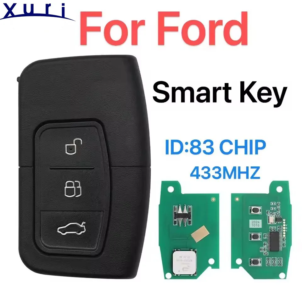 

Ключ смарт-карты Xuri Keyless Go для Ford C-Max Focus MK2 Kuga Mondeo Galaxy 3M5T15K601-DC/DB 433,92 МГцID46 PCF7952 4D63 чип