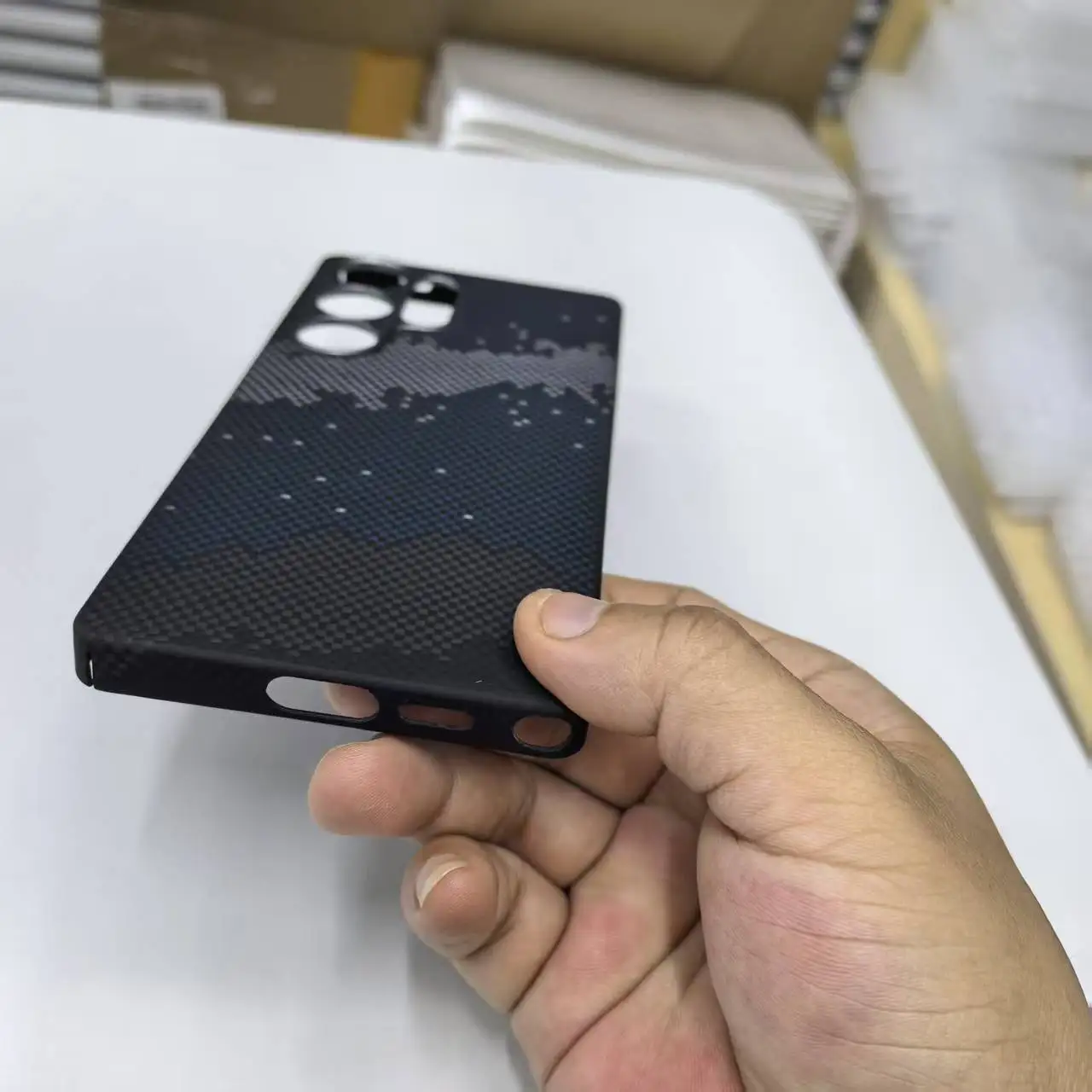 Carbon Fiber Magsafe Case for Samsung Galaxy S25 Ultra S24 Ultra Cases Magnetic 600D Metal Ring Ultra-thin Aramid Fiber Cover