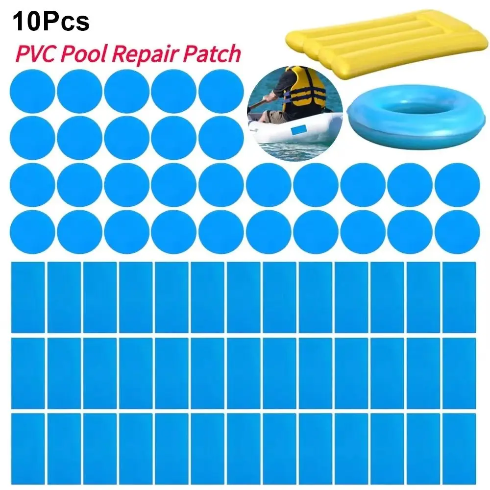10Pcs New Underwater Repair Pool Repair Patches Self-Adhesive For Swimming Pool Pool Repair Kit PVC Multifunctional Patch Glue