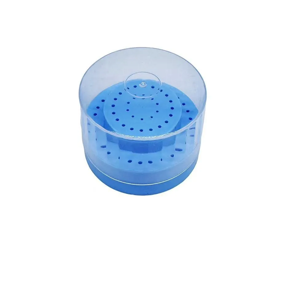 10Pcs 60Hole Dental Burs Sterilizer Box Diamond Burs Drill Diamond Placement Box Disinfection Holder Dentistry Instrument Holder