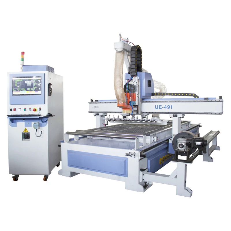 Cnc Router 4 Axis Woodworking Machine Solid Wood Doors Making Atc Router Wood Cutting Machine