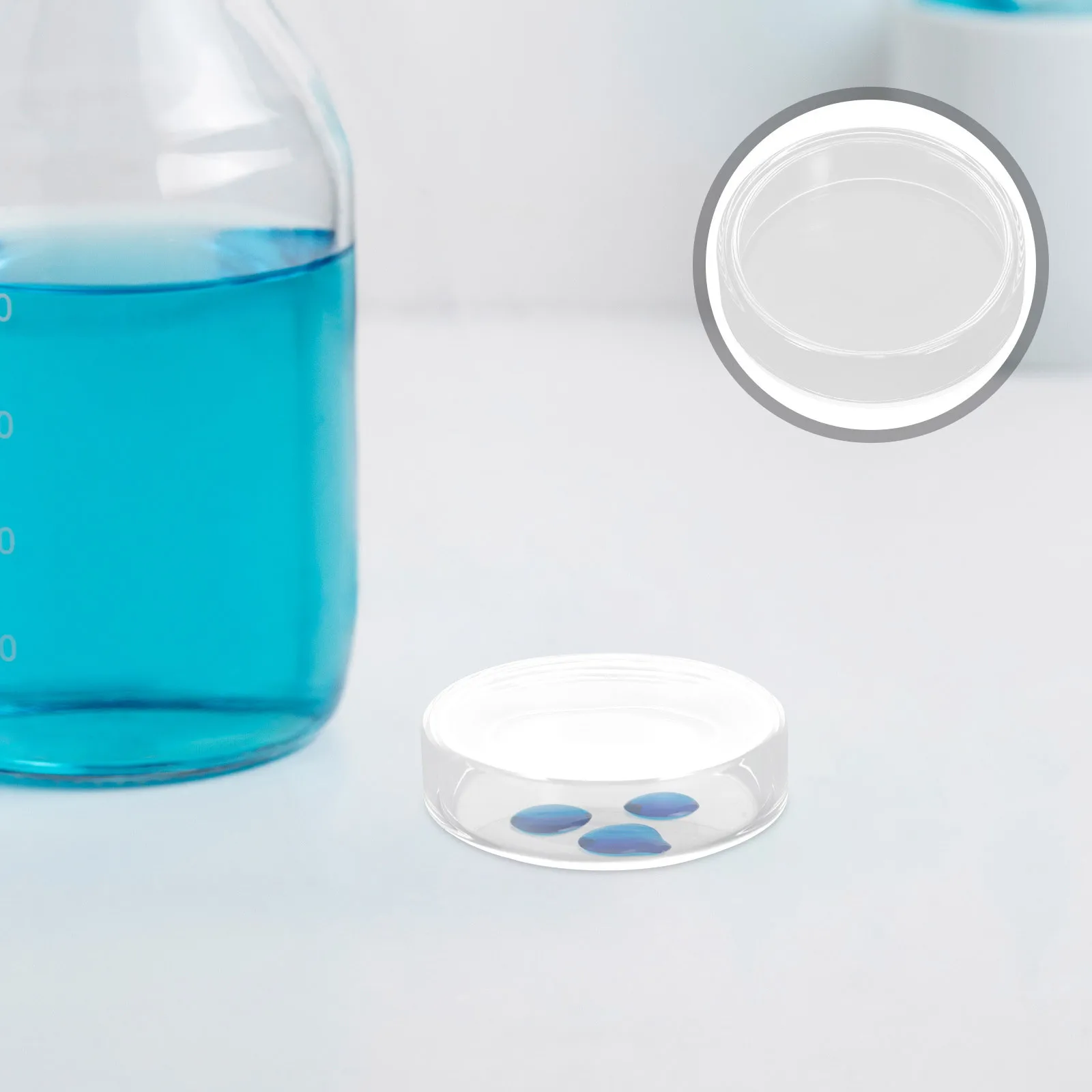 

10Pcs Lab Glass Petri Dishes 90mm Borosilicate Reusable Transparent Culture Plates Cell Microbial Tissue Growth Instrument